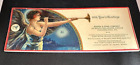 VINTAGE CELLULOID ADVERTISING BLOTTER CHRISTMAS SCENE OF ANGEL BLOWING TRUMPET