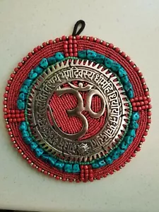 Ohm con mantra Gayetri colgante de pared - Imagen 1 de 4