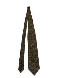 Giorgio Armani Cravatte Tie Made in Italy Silk 58 inch Tie Plaid Green/Grey vint - Picture 1 of 14