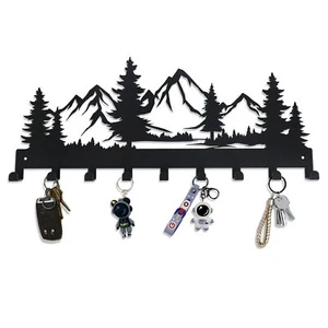 Ganchos organizadores decorativos para llaves de metal para puerta de entrada pasillo - Imagen 1 de 7