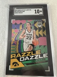 Colección Panini Caitlin Clark 2024 Razzle Dazzle #RD1 SGC 10 GEMAS COMO NUEVO - Imagen 1 de 2