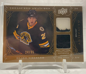 2009-10 Artifacts Treasured Swatches Rookie Jersey & Patch Blake Wheeler 24/35