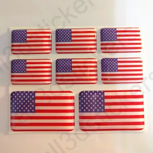 Calcomanía adhesiva de vinilo 3D pegatinas con cúpula de resina bandera de Estados Unidos - Imagen 1 de 3
