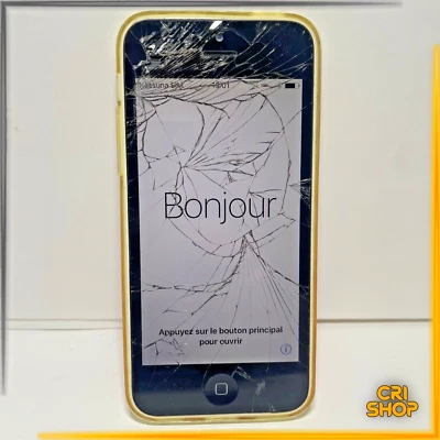 APPLE IPHONE 5C 8GB A1507 BIANCO ⚪️ FUNZIONANTE SCHERMO ROTTO HS + COVER OMAGGIO - Immagine 1 di 4