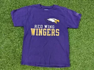 Mens Detroit Red Wings NHL Wingers Purple Tshirt Champion M Medium Sports Tee - Picture 1 of 6