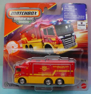 2025 Matchbox Working Rigs SCANIA TACTICAL COMMAND CENTER #5☆red;Fire El Segundo - Image 1 of 2