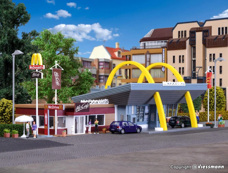 Vollmer 43635 H0 Mcdonald´s Fast Food Restaurant With Mccafé
