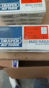DRAPER 15mm 18G BRAD NAILS 59823 Box of 5000no Next Working Day Delivery* - Picture 1 of 1
