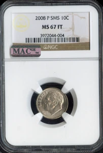 2008 P Roosevelt Dime NGC MS 68 SMS MAC QUALITY✔️ - Picture 1 of 2