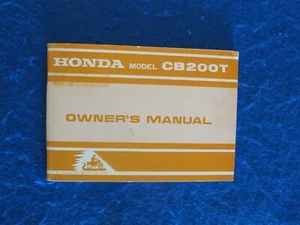 Honda 1975 CB200T New Old Stock Original Factory Owners Manual f598 - Picture 1 of 6