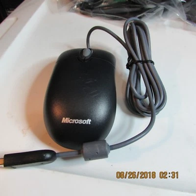 MICROSOFT BASIC OPTICAL MOUSE1.0A,USB COMPATABLE.BLACK,  - Image 1 of 4