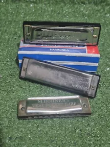 Vintage Hohner Mundharmonikas Bluesband, Weste Tasche, tolle kleine Harfe Germany Lot - Bild 1 von 9
