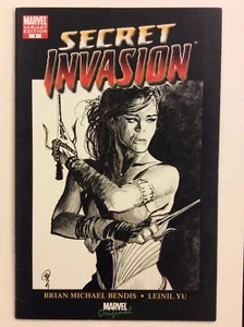 SECRET INVASION #1 Comic ORIGINAL ART COVER Muller JENNIFER GARNER Elektra COA - Picture 1 of 6