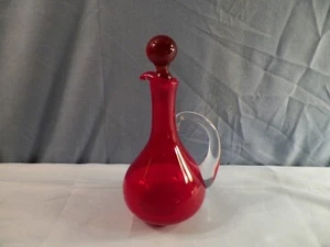1999 Gibson Red Glass Cruet - Picture 1 of 7