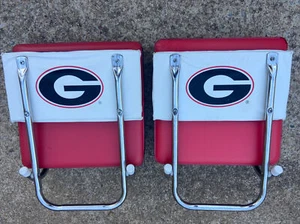 Georgia Bulldogs Stadium Seats Set Of 2 Officially Licensed UGA Go Dawgs 90s - Picture 1 of 13