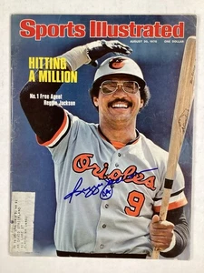 Reggie Jackson  Signed Sports Illustrated 8/30/76 Orioles Baseball Autograph JSA - Picture 1 of 4