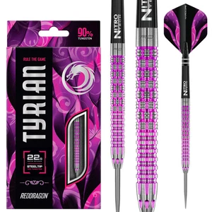 Red Dragon Tyrian Steel Tip Darts 90% Tungsten - 22gm - Picture 1 of 7