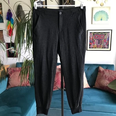 Pantalón Jogger VINCE Talla 10 Gris Carbón Puño Acanalado Mezcla Lana Cónico s Foto 1 de 4