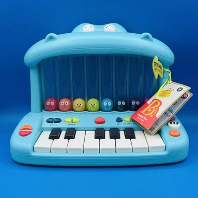 B. toys Toy Piano for Kids Hippo Pop Lights Songs Sound Effects NEW & Working - Image 1 of 4