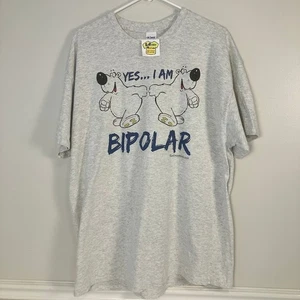 Vintage LaCroix Tees Yes I Am Bipolar Graphic T Shirt Gildan Ultra Cotton XL - Picture 1 of 5
