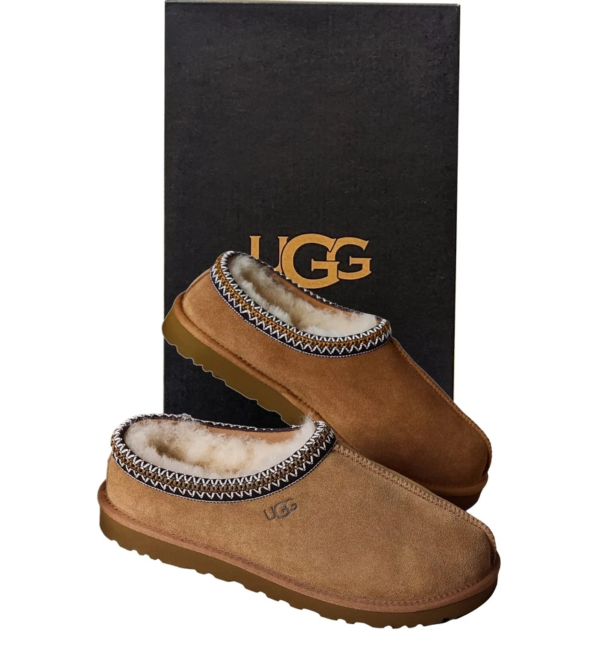 Nuevo en Caja Para Hombre 100% Genuino UGG Tasman Informal Zapatillas Zapatos Castaño Foto 1 de 4