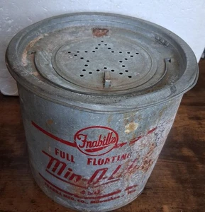 Minnow Bucket Frabill's Metal Fish Fishing Collectible Pail - Picture 1 of 5