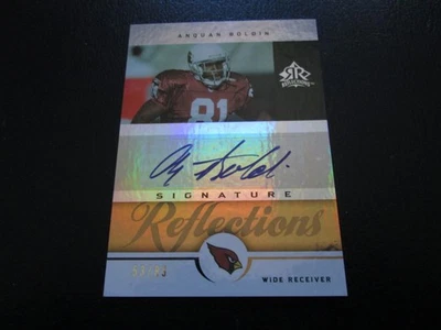 ANQUAN BOLDIN 2005 UPPER DECK REFLECTIONS GOLD AUTOGRAPH CARD #53/89 - Image 1 of 4