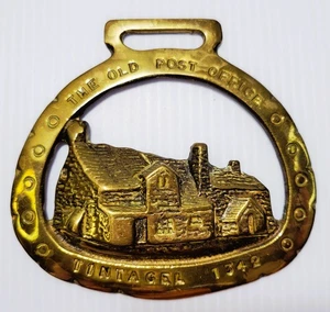 Vintage cavallo ottone Tintagel The Old Post Office Cornovaglia Inghilterra - Foto 1 di 4