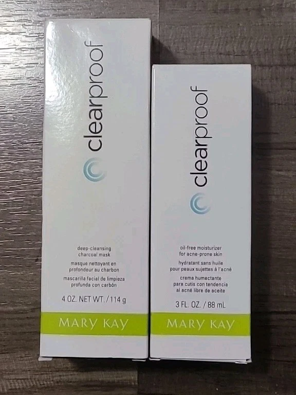 Máscara de carbón de limpieza profunda Mary Kay Clear Proof + crema hidratante sin aceite nueva Foto 1 de 1