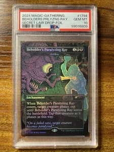MTG✨BEHOLDER’S PARALYZING RAY (Oubliette) FOIL✨SLD X D&D’s PSA 10 RARE POP 5 ! - Picture 1 of 12