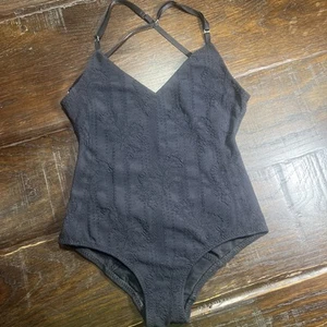 Costume da bagno Malia Mills pezzo unico Maillot nero scollo a V schiena bassa spalline regolabili taglia 2 - Foto 1 di 9
