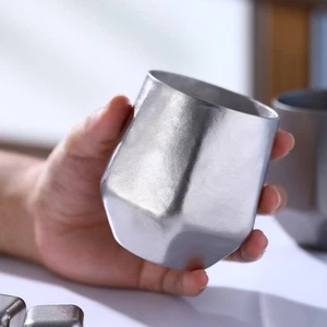 Double Walled Ti Drinking Mug with 240ml Capacity for Camping and Outdoor Use - Picture 1 of 12
