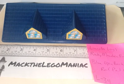 Lincoln Logs Rocky Mountain Ranch azul techo trasero abierto solo pieza Foto 1 de 4