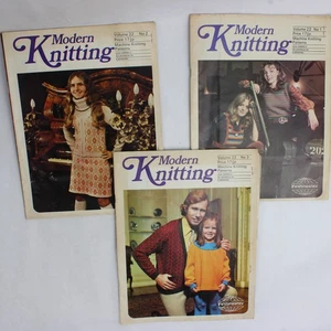 Lot of 3 VTG Modern Knitting Magazine Machine Knitting Jan Feb March 1972 - Picture 1 of 4