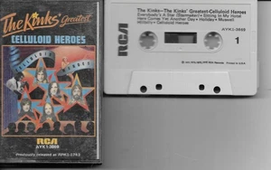 THE KINKS GREATEST CELLULOID HEROES 1976 CASSETTE TAPE - Picture 1 of 1