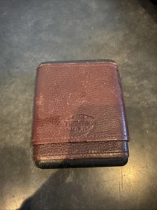 Estuche de cigarros de cuero granulado marrón vintage 1915 Thompson Cigar Co. Inc. - Imagen 1 de 8