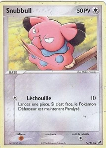Carte Pokemon " SNUBBULL " Niveau Base Forces Cachées PV 50 74/115 VF - Foto 1 di 1