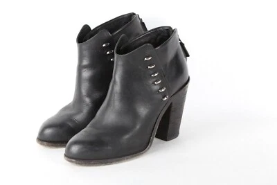 Botines de cuero Rag & Bone botines negros punta redonda detalles con tachuelas para mujer 37 Foto 1 de 4