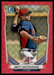 2014 Bow Chrome Prospects Series 2 Pink Wave Refractors #BCP64 Matt Whitehouse