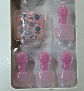 IMPRESS PEDICURE TOENAILS Light PInk with Confetti Glitter - Picture 1 of 3