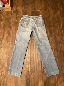 Vtg 80's Lois Jeans Indigo Blue. Zipper Fly Actual size 36x32 - Picture 1 of 12
