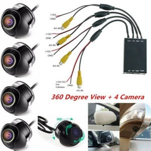 360 °Auto Grad Parking HD Panorama Nahtlose 4 Kamera Parkplatz Monitor System - - Bild 1 von 23