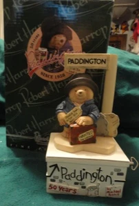 Paddington Bear 50th Anniversary figurine Robert Harrop Music Box NOT Working - Picture 1 of 7