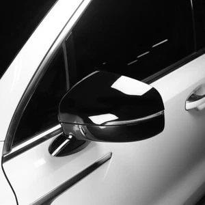 Pair Glossy Black Side Rearview Mirror Cover Caps Trim For Kia Sorento MK4 MQ4 - Picture 1 of 6