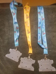Lot of 3 Legoland Florida Resort Yellow Blue Lanyards - Picture 1 of 3