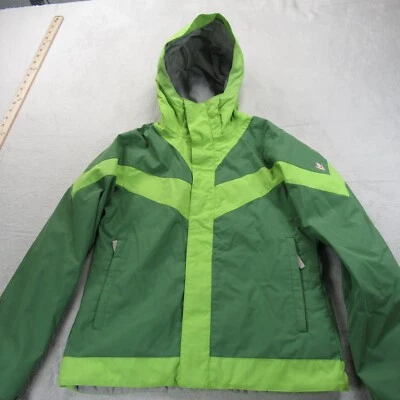 Chaqueta Burton Mujer XS Verde Bloque de Color Con Capucha Aislada Cremallera Completa Esquí Nieve Foto 1 de 4