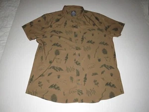 Alpine Design Camping Bear Outdoors Button Up Collard Shirt Size XXL - Picture 1 of 6