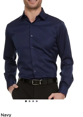 Geoffrey Beene Comfort Stretch Slim Fit Dress Shirt Sz  17 (36/37) - Image 1 of 4