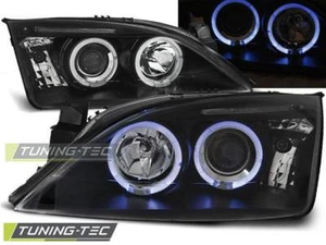 FARI ANTERIORI HEADLIGHTS FORD MONDEO 09.00-05.07 ANGEL EYES BLACK - Picture 1 of 1