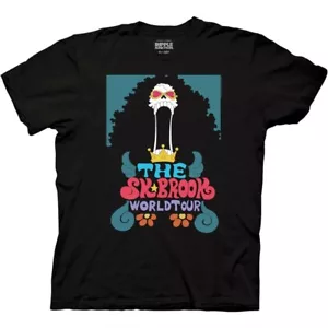 One Piece - Brook World Tour Adult T-Shirt - Black - Officially Licensed - Picture 1 of 3